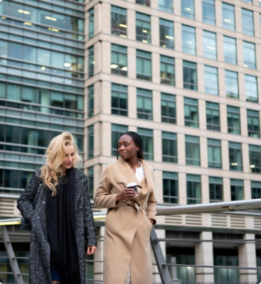 2 girls standing